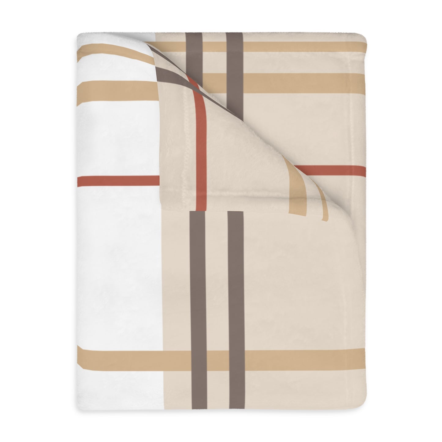 Velveteen Throw Blanket, Cozy Plaid