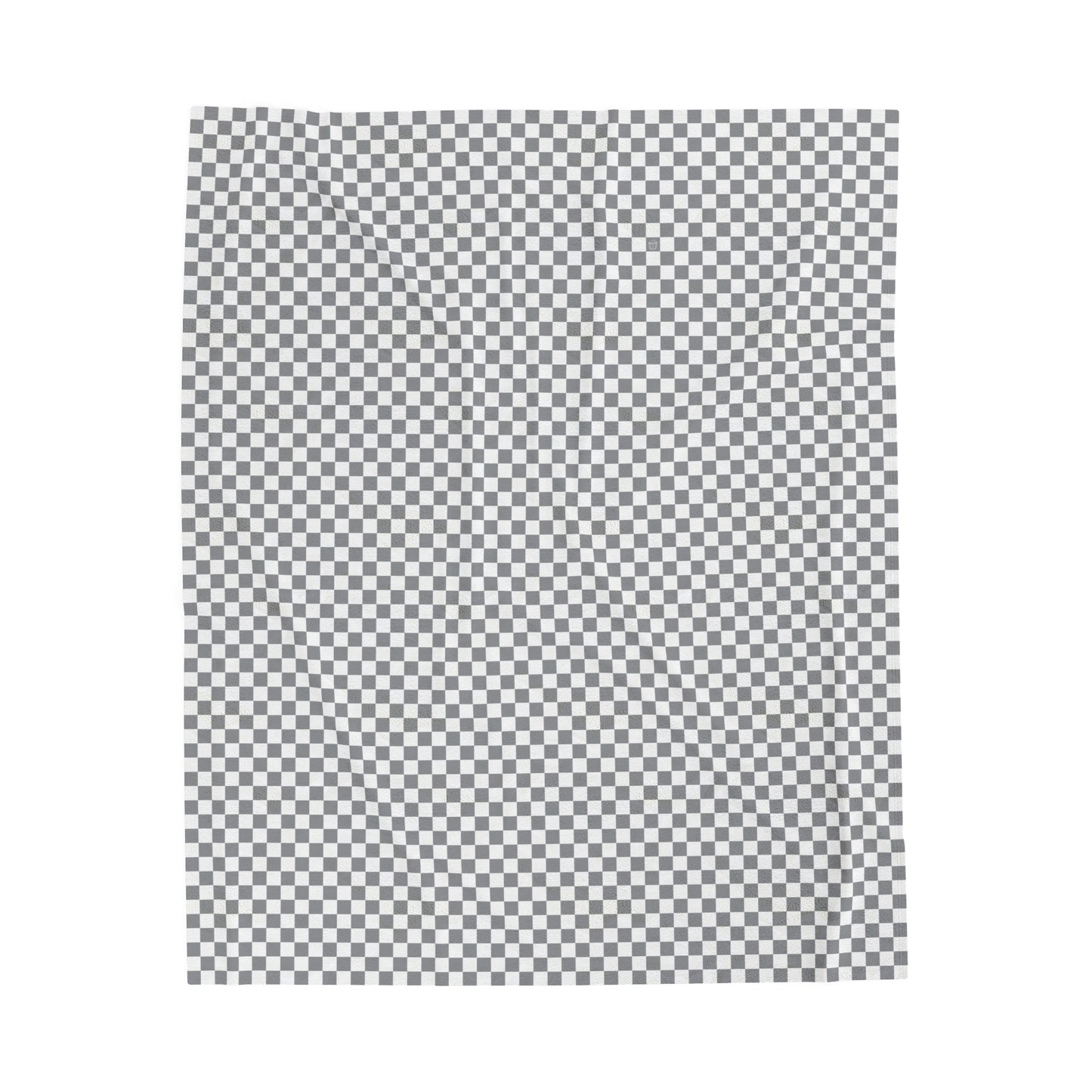Velveteen Throw Blanket, Medium Grey