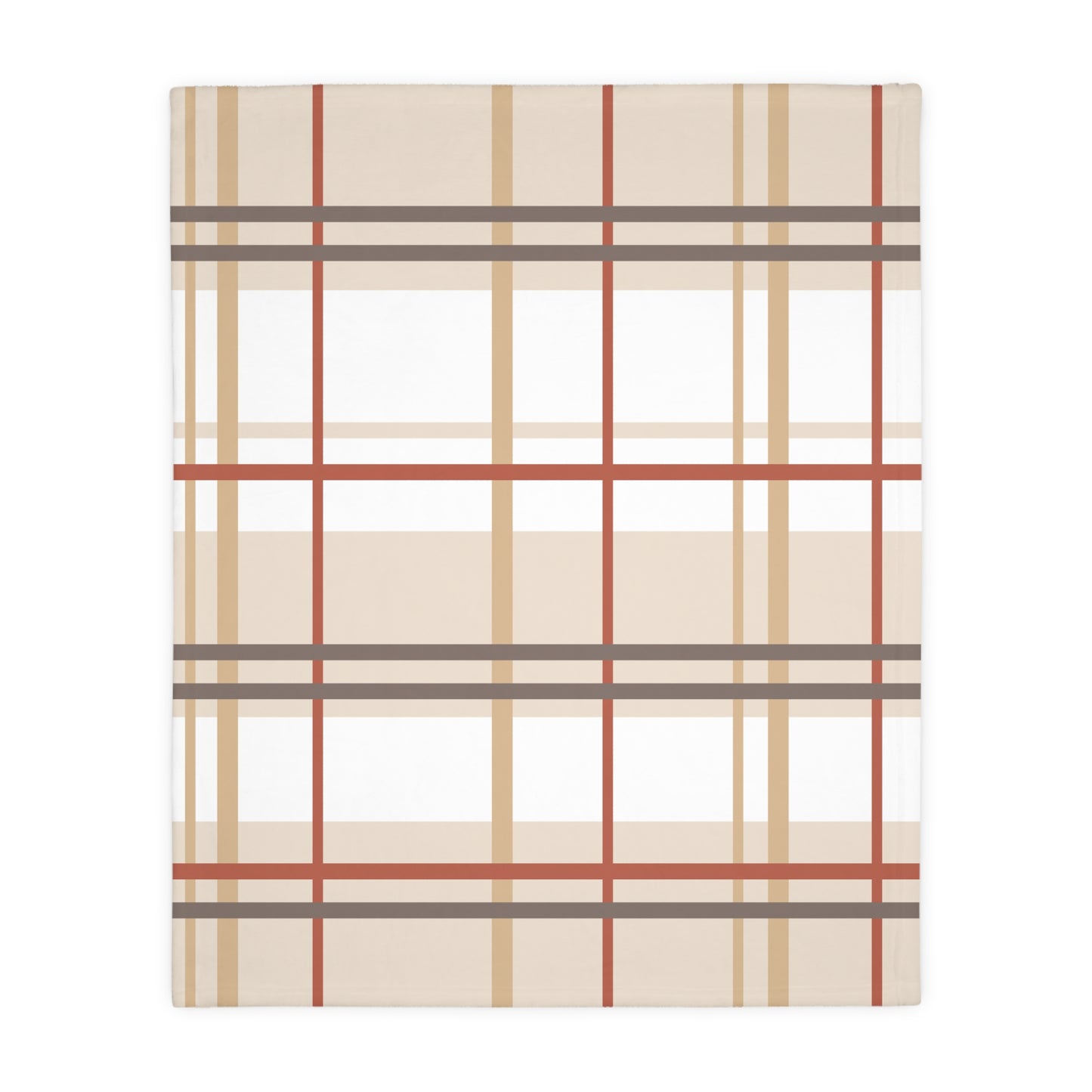 Velveteen Throw Blanket, Cozy Plaid