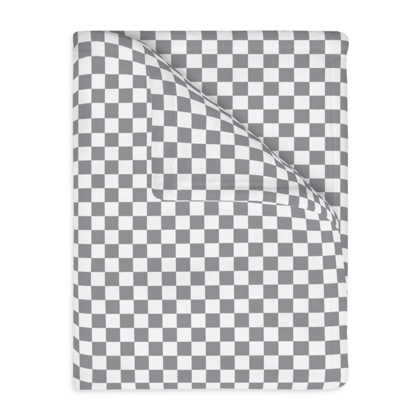 Velveteen Throw Blanket, Light Grey