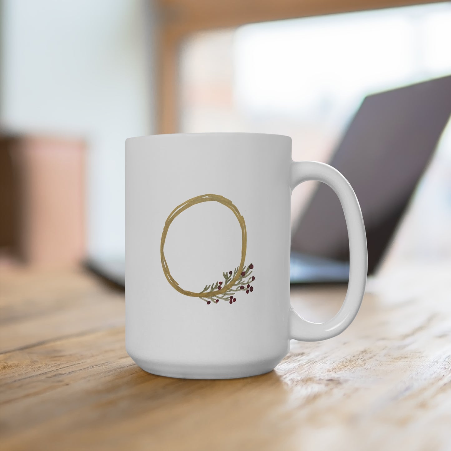 Christmas Wreath Ceramic Mug
