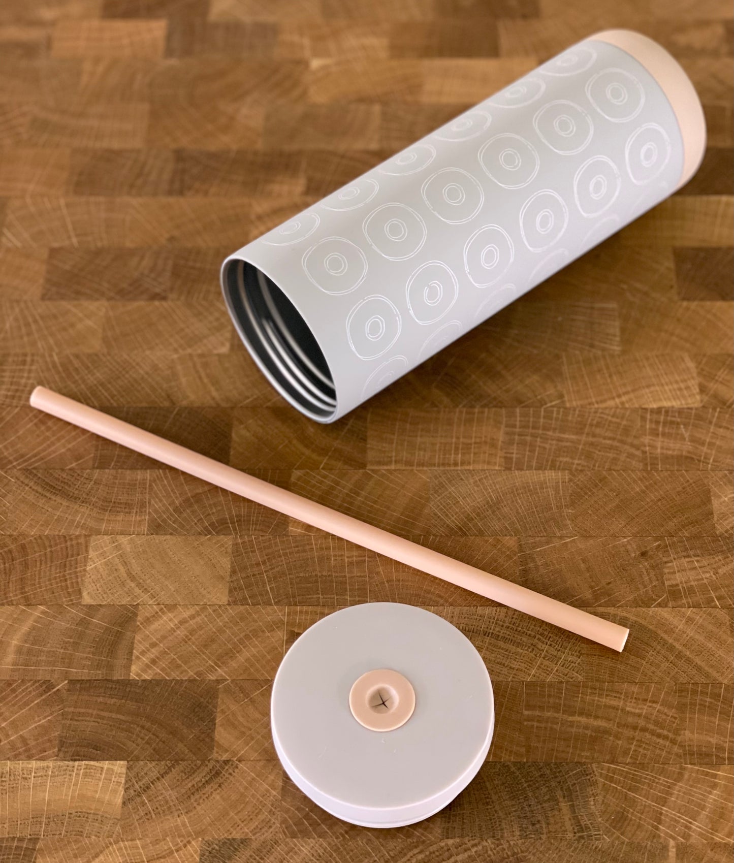 Doughnut Color-Block Sip Tumbler, Rosie Pink, 20oz